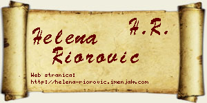 Helena Riorović vizit kartica